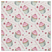 Waterverf cupcakes stof (Swatch)