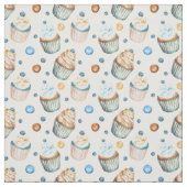 Waterverf cupcakes stof (Swatch)