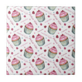 Waterverf cupcakes tegeltje (Voorkant)