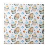 Waterverf cupcakes tegeltje (Voorkant)