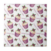 Waterverf cupcakes tegeltje (Voorkant)