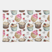 Waterverf cupcakes theedoek (Horizontaal)