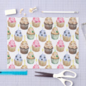 Waterverf cupcakes tissuepapier (Craft)