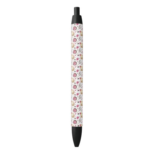 Waterverf cupcakes zwarte inkt pen (Voorkant Verticaal)