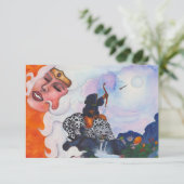 Waterverf cupid ringkat Moeder Goddess droom A Bedankkaart (Staand voorkant)