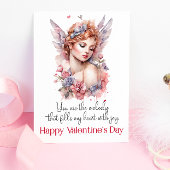 Waterverf Cupido Happy Valentijnsdag Kaart