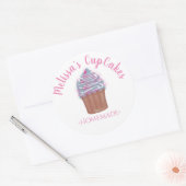 Waterverf CupKaarten Homemade Bakery Chalkboard Ronde Sticker (Envelop)