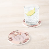 Waterverf Custom Bruids High Tea Shower Zandsteen Onderzetter (Zijkant)