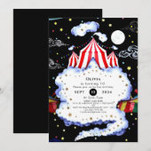 Waterverf Custom Circus Verjaardag Kaart (Voorkant / Achterkant)