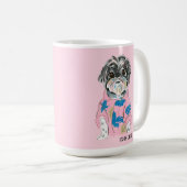 WATERVERF CUSTOM DOG SHIHTZU VOEG UW EIGEN KOFFIEMOK (Voorkant rechts)