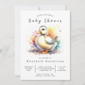 Waterverf Custom Duck Baby shower Kaart (Voorkant)