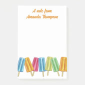 Waterverf Custom Kleurrijke Schattigee Popsicles Post-it® Notes (Voorkant)