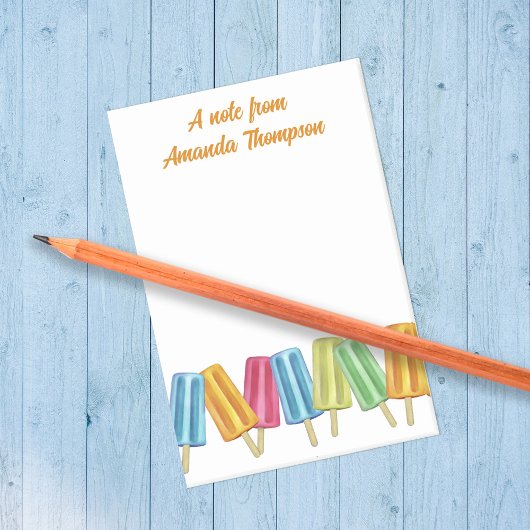 Waterverf Custom Kleurrijke Schattigee Popsicles Post-it® Notes