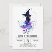 Waterverf Custom Wizard Verjaardag Kaart (Voorkant)