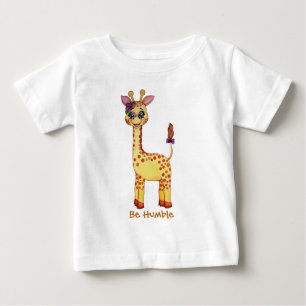 Waterverf Cute Baby Giraffe