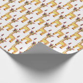 Waterverf Cute Baby Giraffe Cadeaupapier (Hoek)