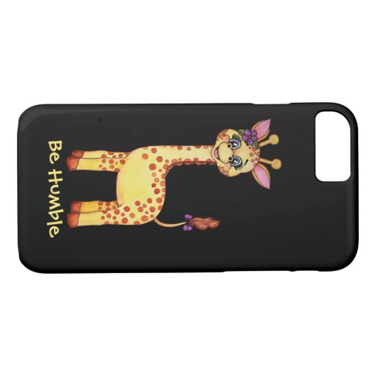 Waterverf Cute Baby Giraffe Case-Mate iPhone Case (Achterkant (Horizontaal))