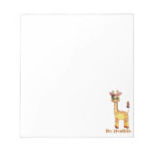 Waterverf Cute Baby Giraffe Notitieblok (Voorkant)