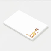 Waterverf Cute Baby Giraffe Post-it® Notes (Schuin)