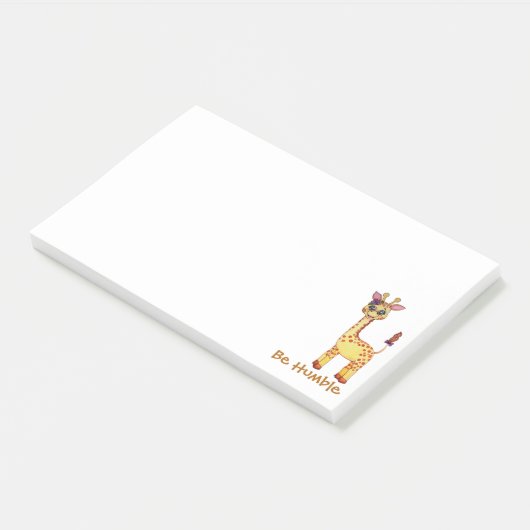 Waterverf Cute Baby Giraffe Post-it® Notes (Schuin)