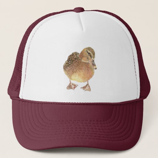 Waterverf Cute Boerderij Duck Bird Art Trucker Pet (Voorkant)