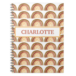 Waterverf Cute Boho Pastel Meisje Regenboog Notitieboek