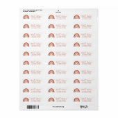 Waterverf Cute Boho Regenboog Retouradreslabels Etiket (Full Sheet)