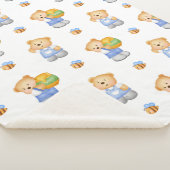 Waterverf Cute Cartoon Teddy Bear voor kinderen Sherpa Deken (3/4)