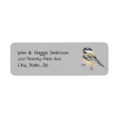 Waterverf Cute Chickadee Bird Natuur art Etiket (Voorkant)