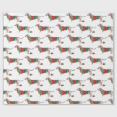 Waterverf Cute Dachshund Dog in kerstjumper Cadeaupapier (Vlak)