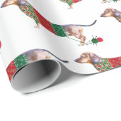 Waterverf Cute Dachshund Dog in kerstjumper Cadeaupapier (Rol Hoek)