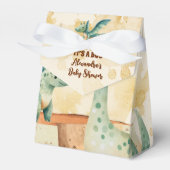 Waterverf Cute Dinosaur Greenery Boy Baby shower Bedankdoosjes (Voorkant Zijde)