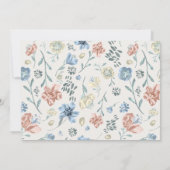  Waterverf Cute Dogs Blue Birthday Kaart (Achterkant)