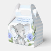 Waterverf Cute Elephant Boy Baby shower Bedankdoosjes (Voorkant Zijde)