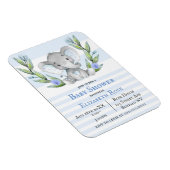 Waterverf Cute Elephant Boy Baby shower nodigt Magneet (Rechterzijde)