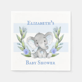 Waterverf Cute Elephant Boy Baby shower Servet
