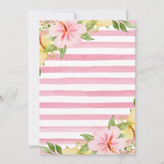 Waterverf Cute Floral Oerwoud Animals Baby shower Kaart (Achterkant)