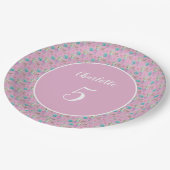 Waterverf Cute Flower Doll Papieren Bordje (Gekanteld)