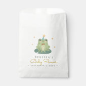 Waterverf Cute Frog Baby shower Favor Bag Bedankzakje (Voorkant)
