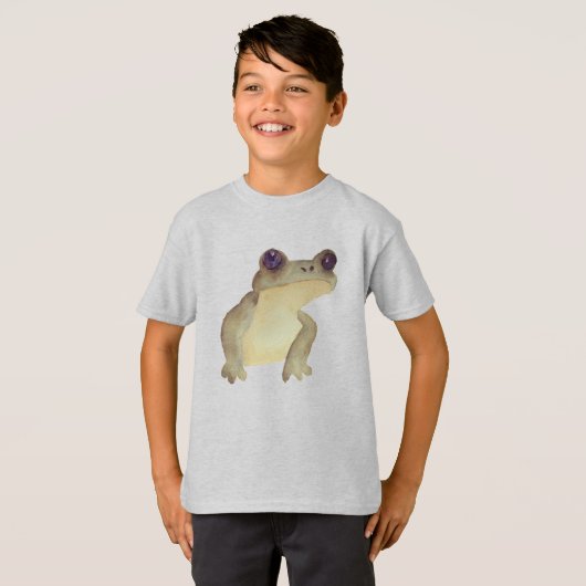 Waterverf Cute Frog T-shirt (Voorkant volledig)