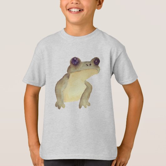 Waterverf Cute Frog T-shirt (Voorkant)