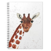 Waterverf Cute Giraffe animal Safari Oerwoud Art Notitieboek (Voorkant)