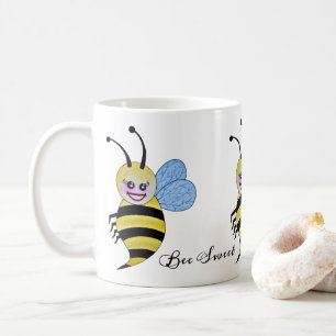 Waterverf Cute Honey Bee met Happy Smile Koffiemok