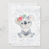 Waterverf Cute Koala Beer Alcohol Ink Baby shower Kaart (Achterkant)