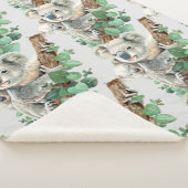 Waterverf Cute Koala Beer Wildlife Animal Art Sherpa Deken (3/4)