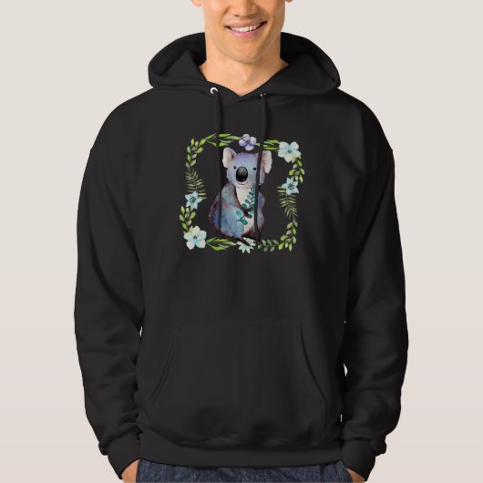  Waterverf Cute Koala Hoodie (Voorkant)