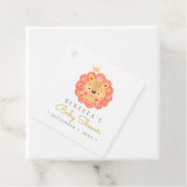 Waterverf Cute Lion Baby shower Bedankjes Labels (In situ)