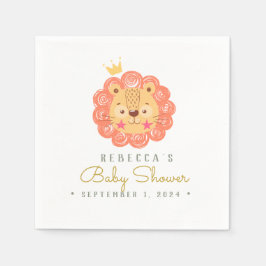 Waterverf Cute Lion Baby shower Favor Bag Servet