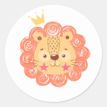 Waterverf Cute Lion Baby shower