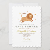Waterverf Cute Lion King Baby shower Kaart (Voorkant)